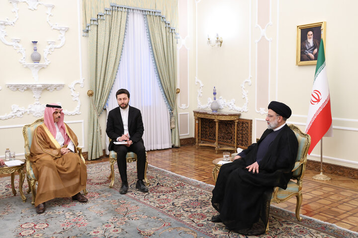 وزیر امور خارجه عربستان با رئیسی دیدار کرد