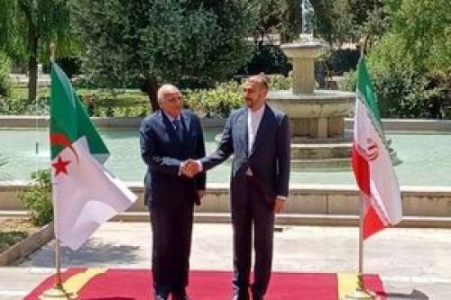 استقبال رسمی امیرعبداللهیان از وزیر خارجه الجزایر
