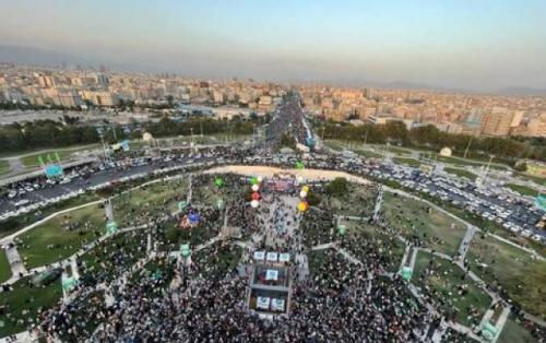 تصاویر هوایی از مهمونی ۱۰ کیلومتری عید غدیر