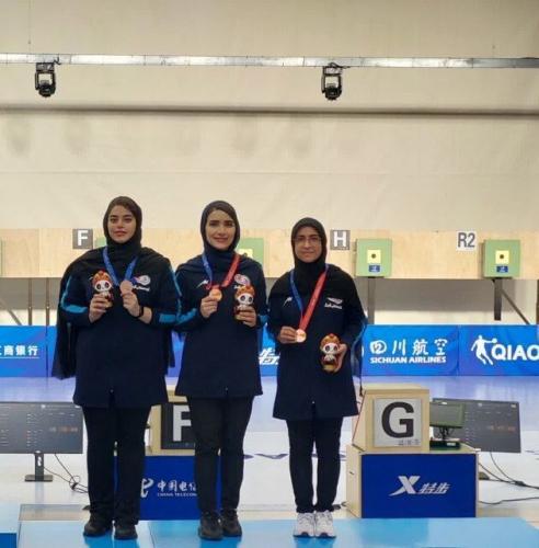 کسب نخستین مدال کاروان ایران توسط ووشو/ تپانچه بادی بانوان برنزی شد
