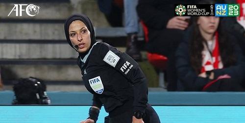 تاریخ‌سازی داور محجبه فلسطینی در جام جهانی زنان