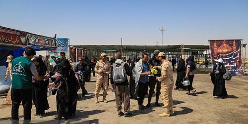 خدمات شهرداری اهواز به زوار حسینی در مرز چذابه