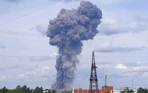 انفجار در کارخانه ارتش روسیه در حومه مسکو +فیلم