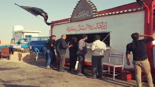  فیلم/ موکب‌داری در آب به سبک عراقی‌ها