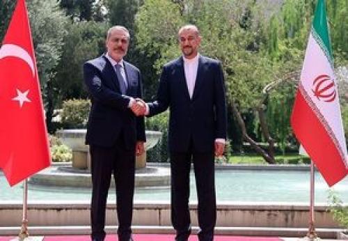  فیلم/ استقبال امیرعبداللهیان از وزیر خارجه ترکیه در تهران