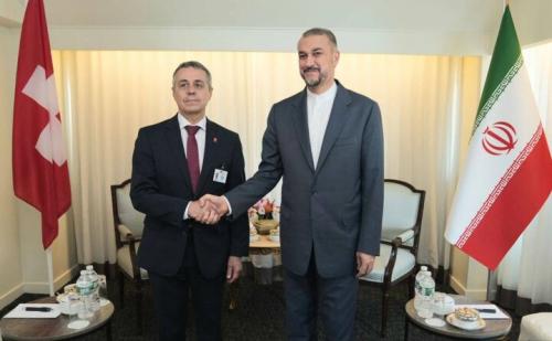 وزیران خارجه ایران و سوئیس دیدار و گفتگو کردند