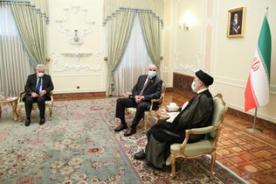 دیدار رییس مجلس تاجیکستان با رئیسی+عکس