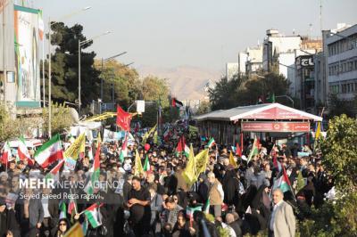 اجتماع سراسری مردم تهران برای حمایت از مردم غزه+عکس