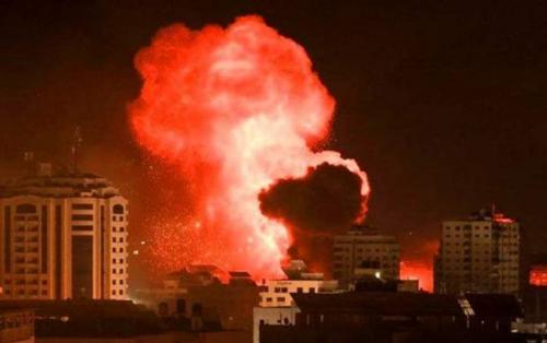 بمباران وحشیانه صهیونیست‌ها در غزه +فیلم