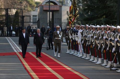 استقبال رسمی مخبر از نخست وزیر سوریه