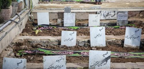 فیلم/ مزار شهدای حادثه تروریستی کرمان، یک روز پس از خاکسپاری