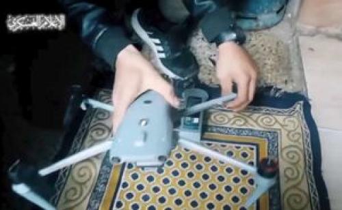 فیلم/ سرنگونی پهپاد اسرائیلی توسط نیروهای حماس