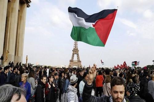 فیلم/ تظاهرات فرانسوی‌ها در حمایت از غزه