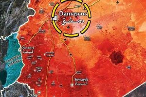 صدای انفجارهایی در آسمان دمشق پایتخت سوریه شنیده شد