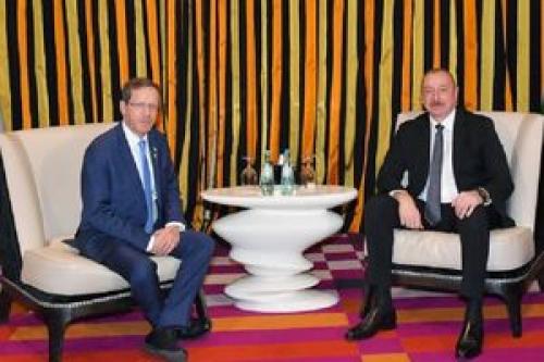 دیدار رئیس جمهوری آذربایجان با رئیس رژیم صهیونیستی 