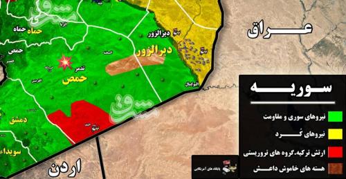 تحرکات دوباره عناصر مخفی داعش در مرکز و شرق سوریه+نقشه میدانی