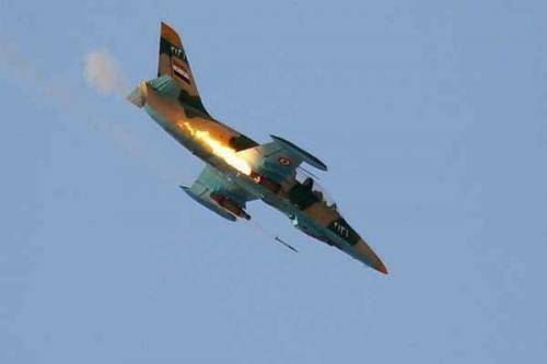 حمله هوایی ارتش سوریه به تروریست‌ها