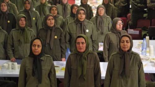 پاسداشت روز زن در اردوگاه سازمان تروریستی منافقین+عکس