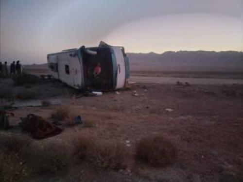 حادثه واژگونی اتوبوس این بار در یزد