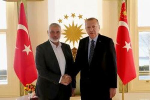 هنیه در استانبول با اردوغان دیدار کرد