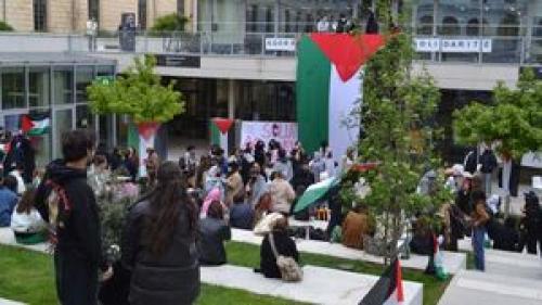 جنبش دانشجویی حمایت از فلسطین از آمریکا به فرانسه رسید