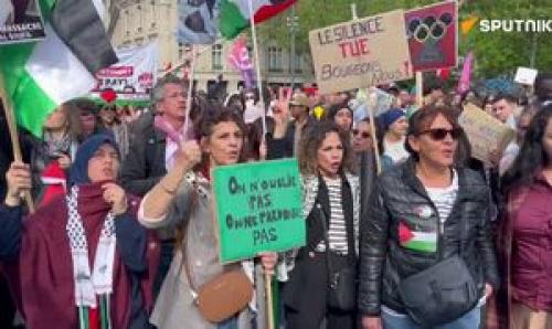 فیلم/ تظاهرات همبستگی با غزه در پاریس