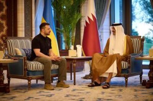 دیدار زلنسکی با امیر قطر