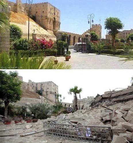 عکس/سوریه قبل و بعد از آزادسازی حلب