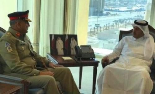 دیدار فرمانده ارتش پاکستان با نخست وزیر قطر