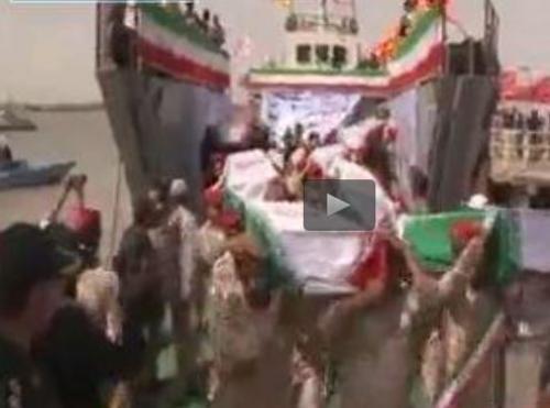 فیلم/ ورود پیکر 130 شهید دفاع مقدس به میهن اسلامی