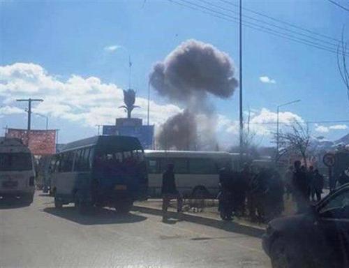  اولین تصویر منتشر شده از انفجار امروز کابل