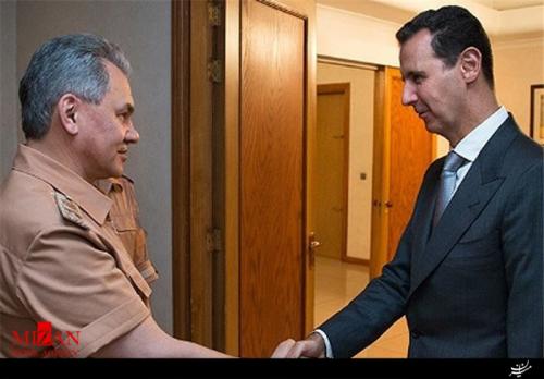 وزیر دفاع روسیه با اسد در دمشق دیدار کردند