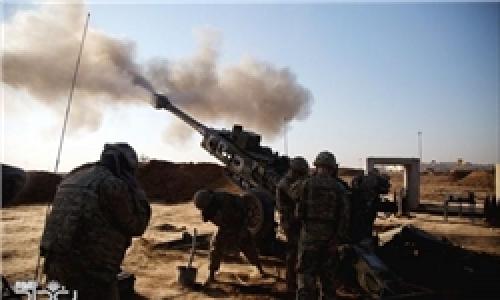تحرکات مشکوک داعش در جنوب الرمادی و حمله توپخانه‌ای آمریکایی