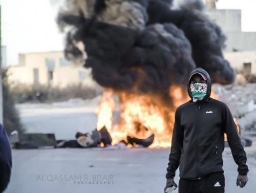عکس/درگیری جوانان فلسطینی با صهیونیست ها
