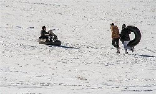 عکس/تفریحات زمستانی در ارتفاعات گاوازنگ