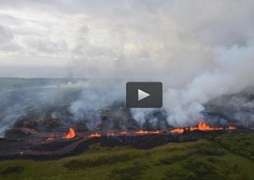 فیلم/ تخریب 37خانه توسط آتشفشان هاوایی