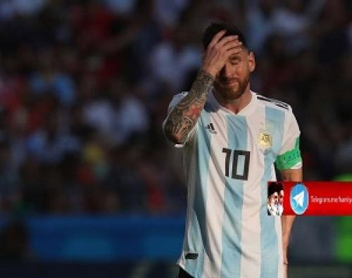  عکس/ گریه "مِسی" پس از شکست جام جهانی2018