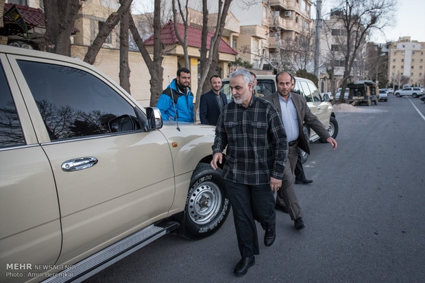 سردار قاسم سلیمانی وارد همدان شد