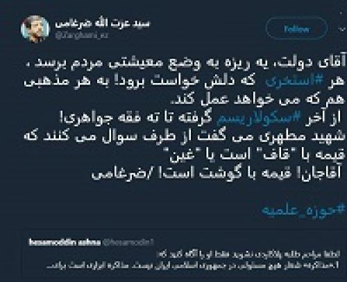  ضرغامی: آقای دولت، قیمه با گوشت است!