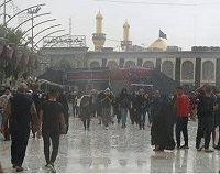  عکس/ بارش باران در بین الحرمین