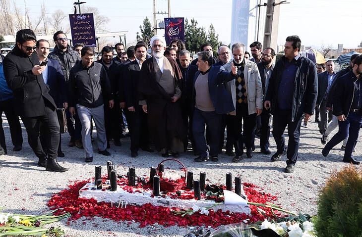  عکس/ بازدید دادستان کل کشور از محل حادثه دانشگاه علوم تحقیقات