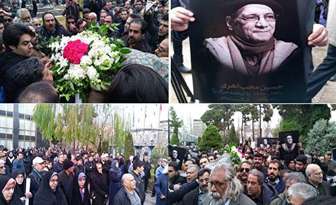 مراسم تشییع پیکر «حسین محب اهری» با حضور جمع کثیری از هنرمندان برگزار شد 