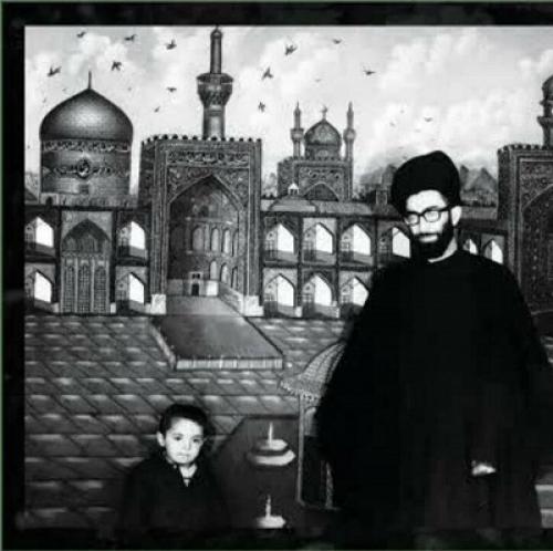 عکسی دیده نشده از رهبر انقلاب در کنار اولین فرزند خود 