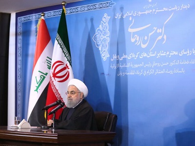 عکس/ دیدار روحانی با سران عشایر عراق