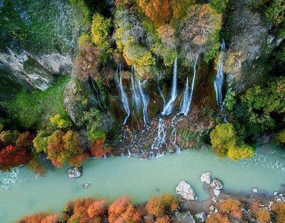 عکس/نمایی دیدنی از آبشار بیشه لرستان