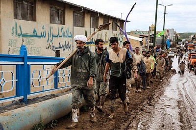 عکس/حضورجهادی روحانیون درمناطق سیل زده