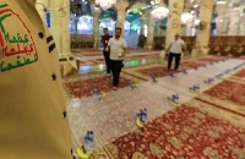 عکس/سفره افطاری درصحن حضرت زهرا(س)