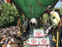 عکس/تشییع باشکوه پیکرهای مطهر ۱۵۰ شهید دفاع مقدس