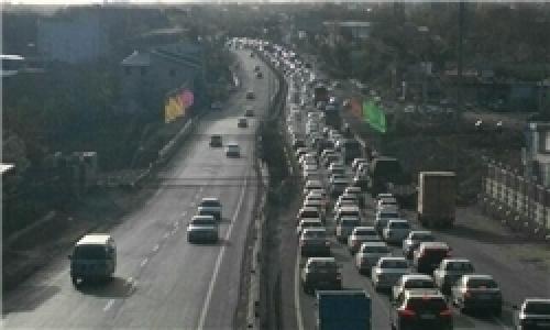 جاده هرازبه سمت تهران یک طرفه شد 