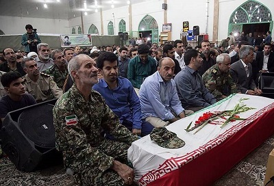 عکس/ مراسم وداع با ۲۶ شهید تازه تفحص شده در کرمانشاه